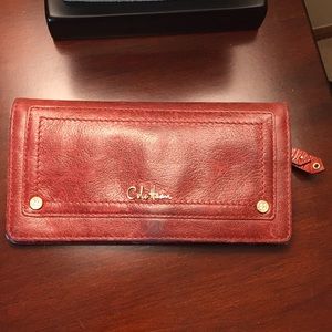 Red leather Cole Haan Wallet